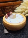 kalp çakra pembe kuvars doğal soya mumu el yapımı mum doğal mum vegan mum