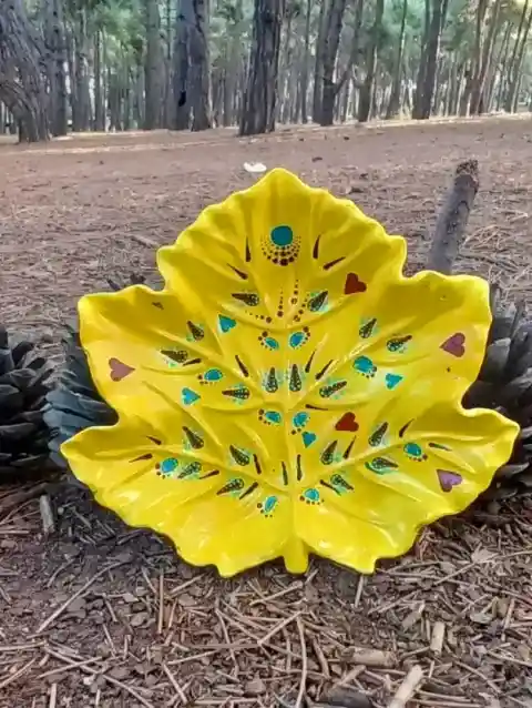 dekoratif tabak yaprak tabak