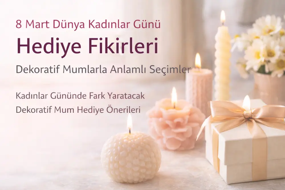 Kadınlar Günü Hediye Fikirleri İçin Dekoratif Mum Tercihleri